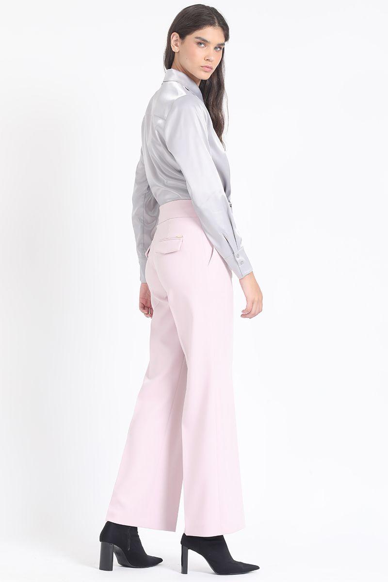 Pantalon Recto, Tiro Alto, Rosa Liola-5