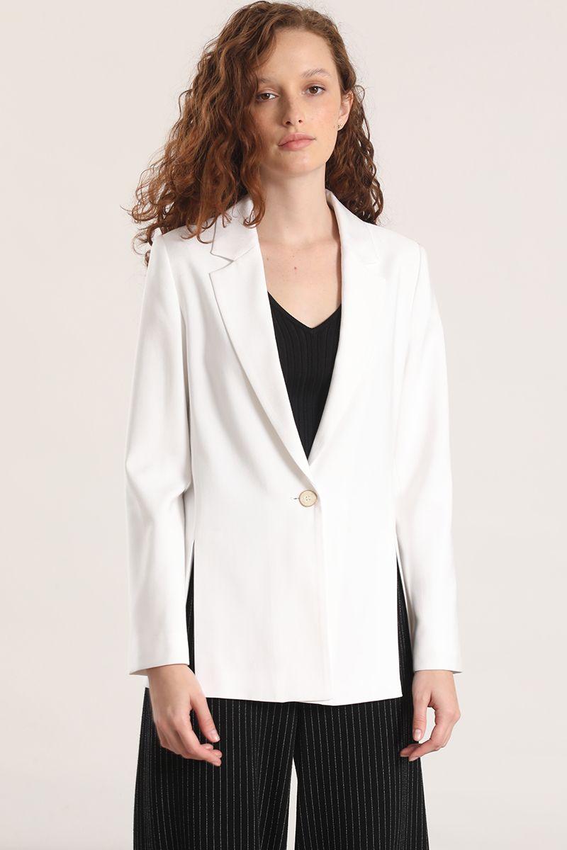 Blazer con abertura Liola mujer crudo-4