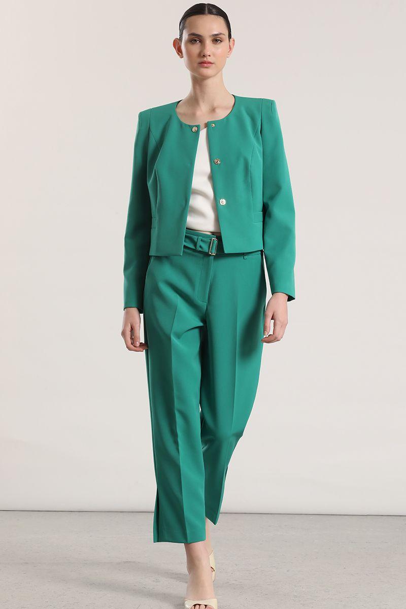 Chaqueta corta Liola mujer verde-2