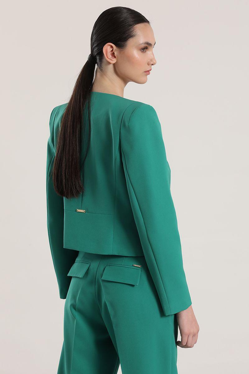Chaqueta corta Liola mujer verde-6