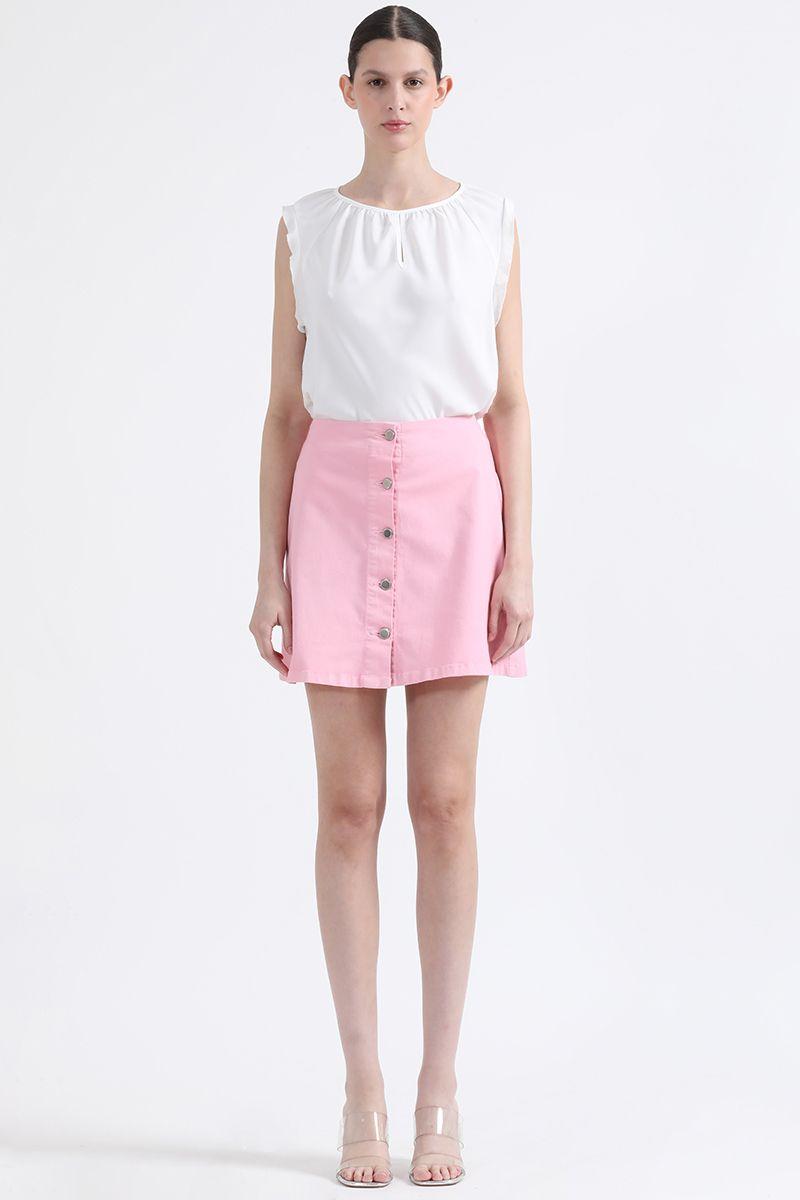 Blusa Volantes Romantico, Crudo Liola-1