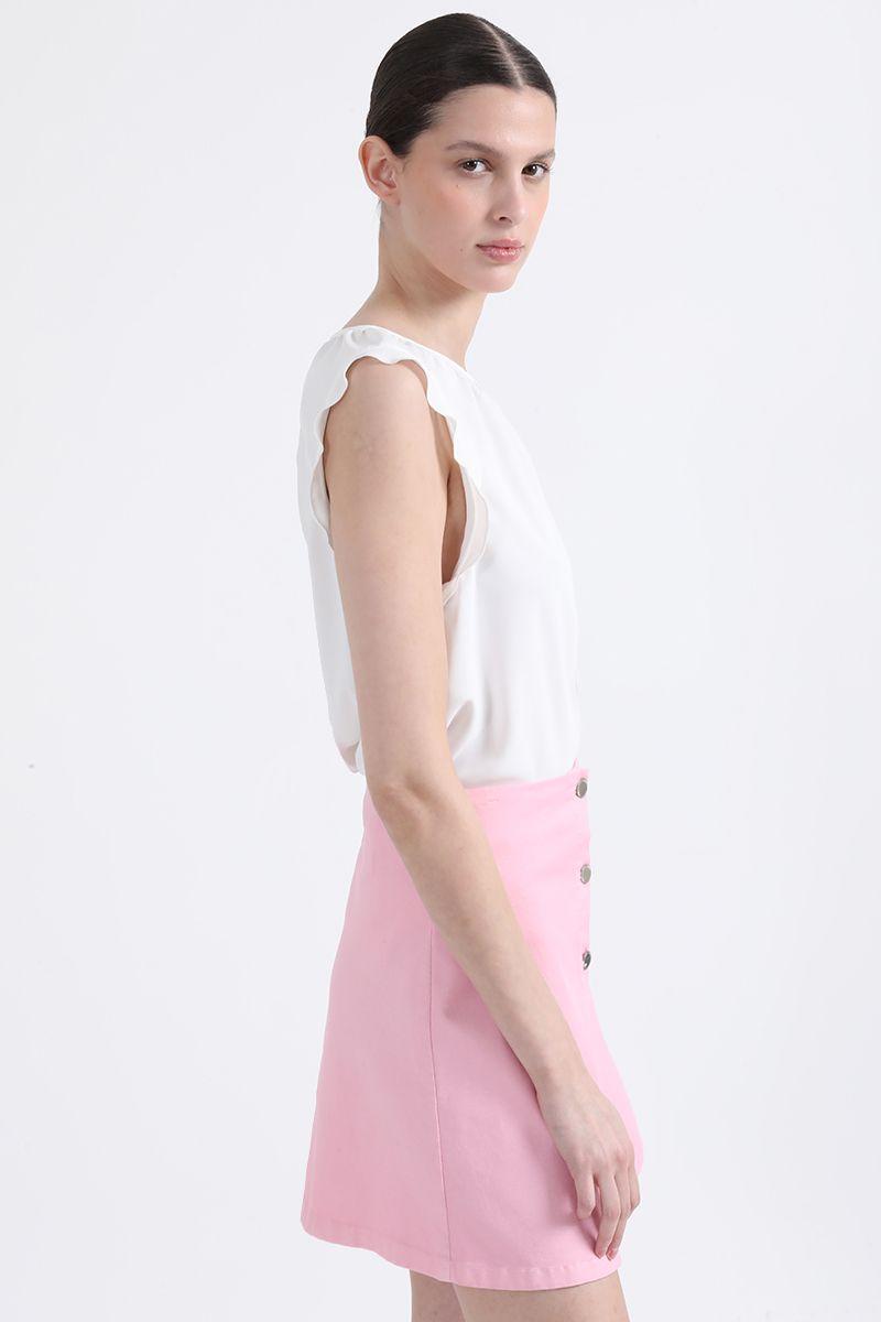 Blusa Volantes Romantico, Crudo Liola-2
