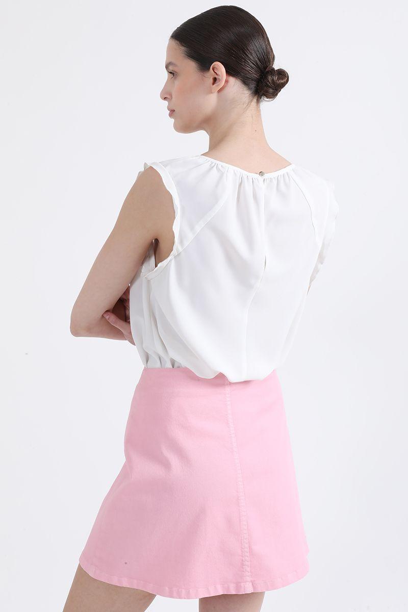 Blusa Volantes Romantico, Crudo Liola-5