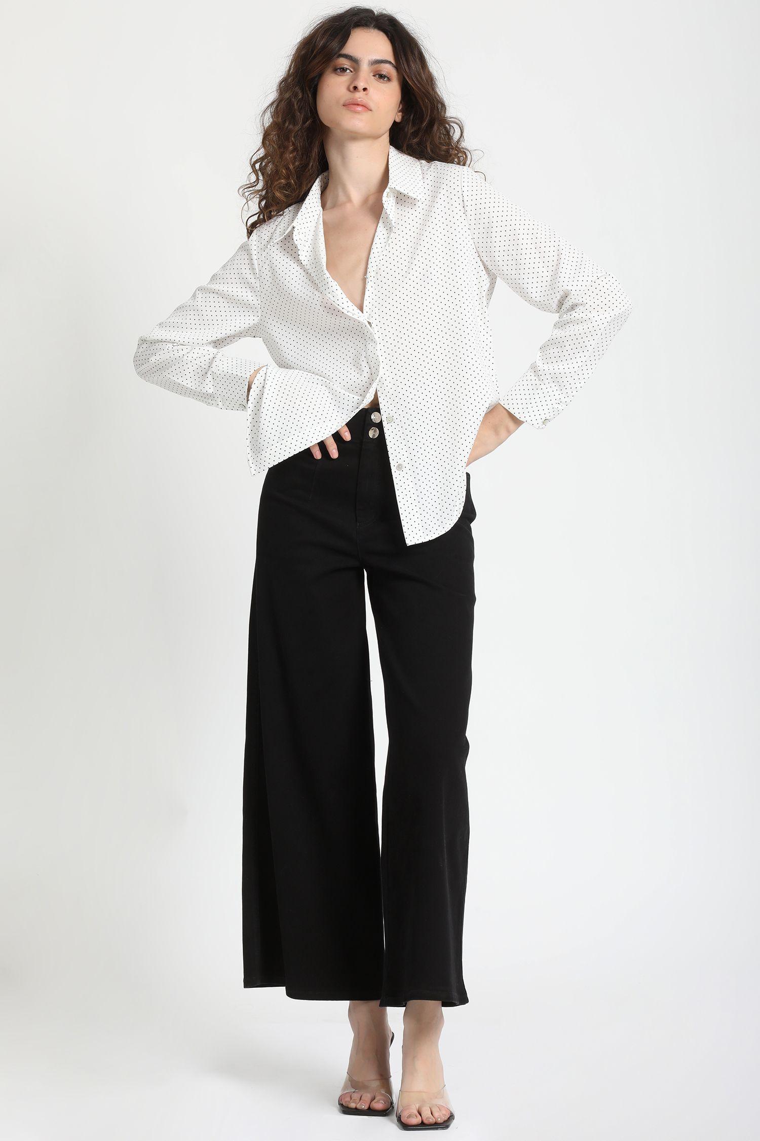 Blusa Estampada Puntos, Blanco Liola-1