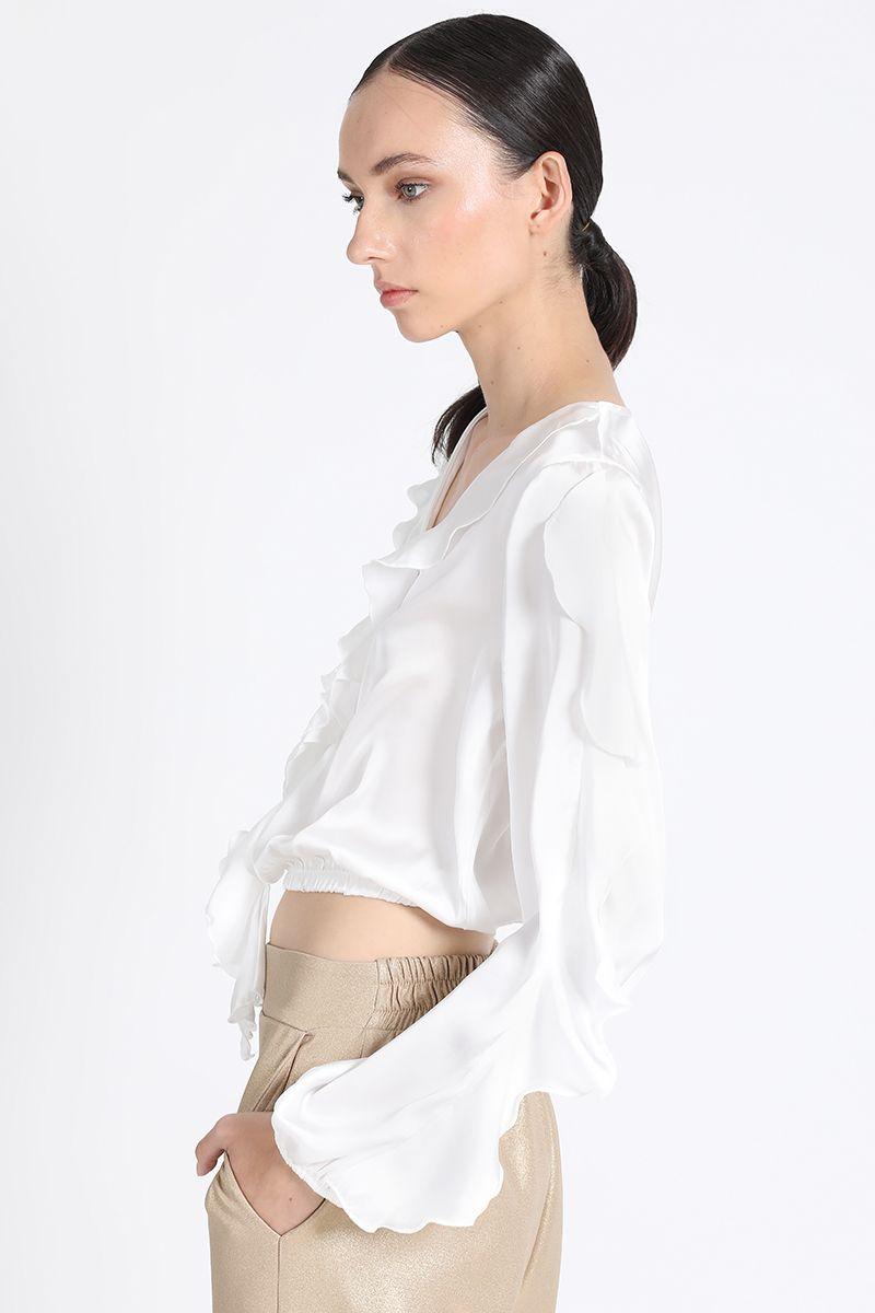 Blusa Escote Vuelos Crudo Liola-3