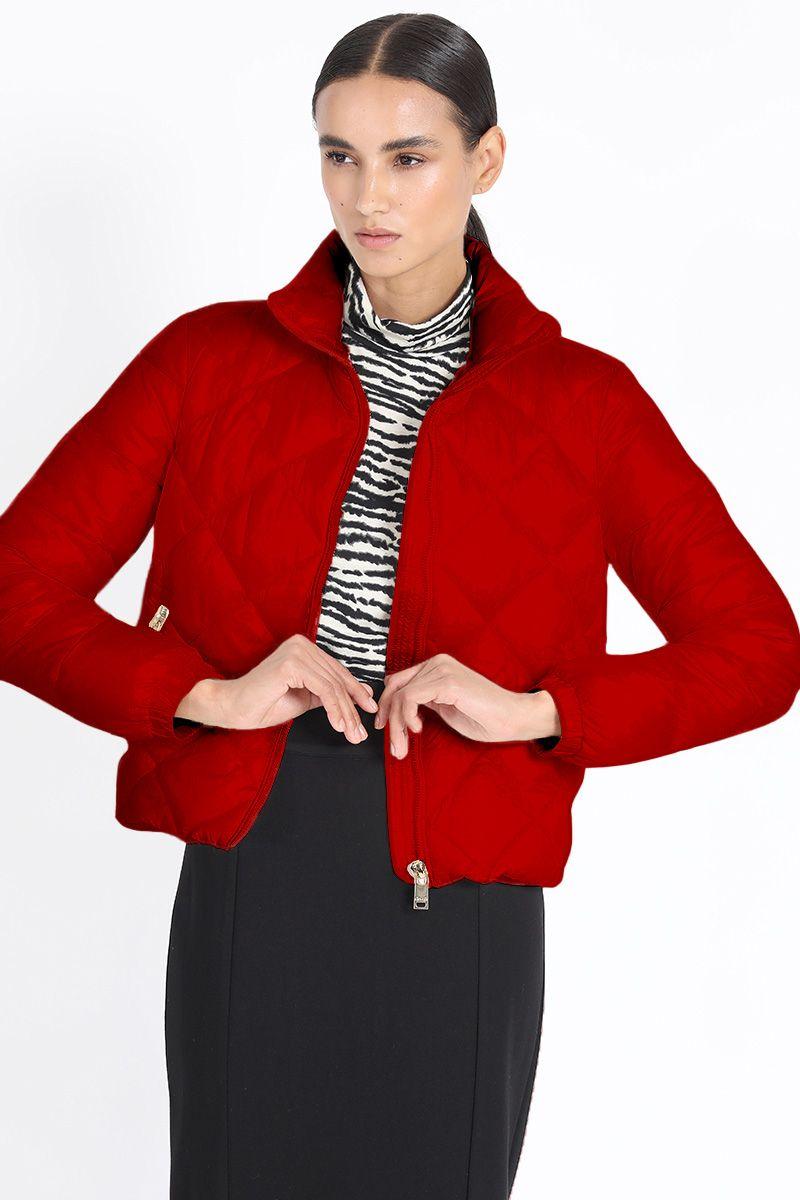 Parka Corta Tipo Bomber, Rojo Liola-0