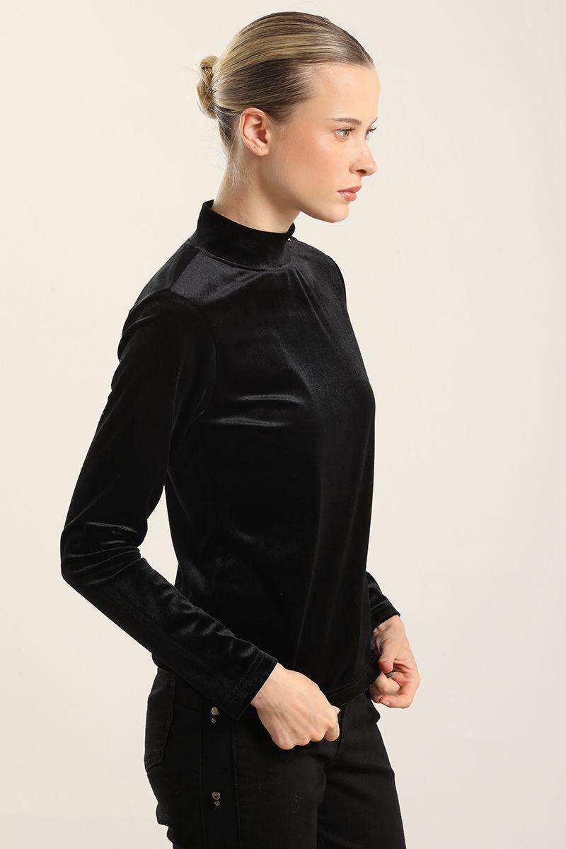 Top Velvet, Botones Fantasia, Negro Liola-4