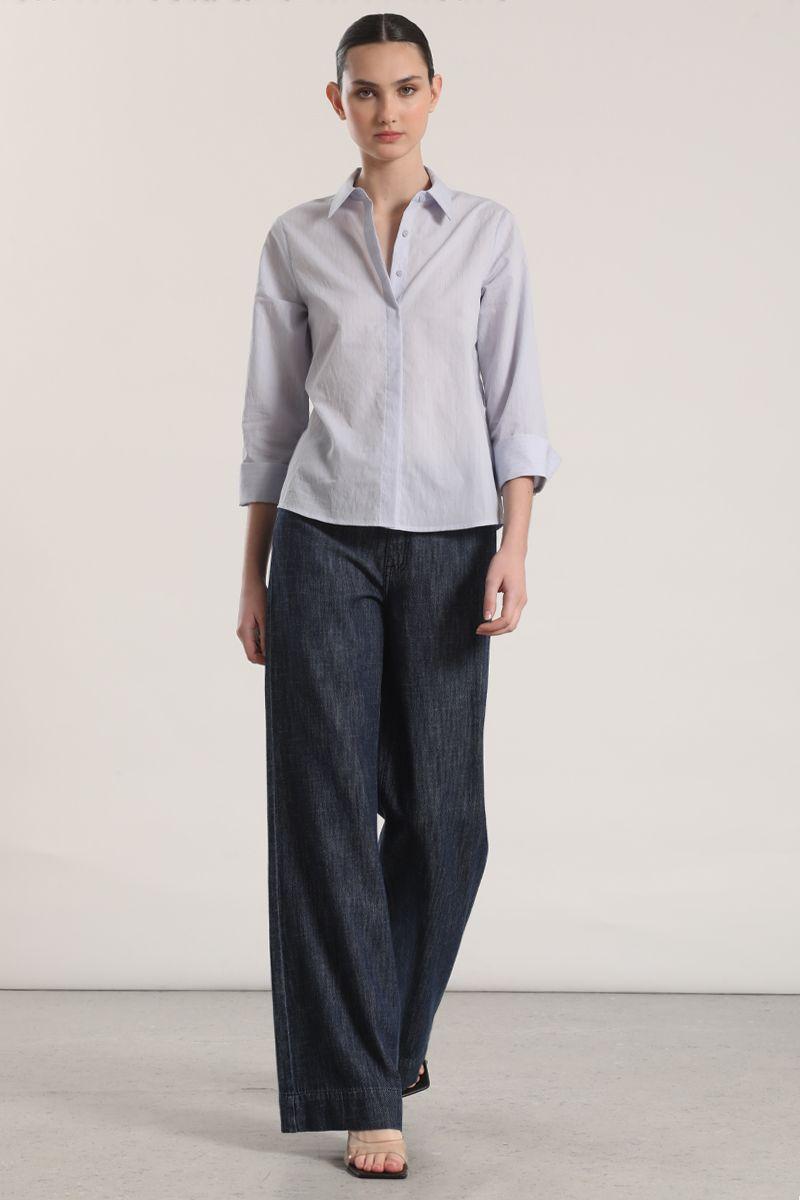Camisa algodón liola mujer azul-1