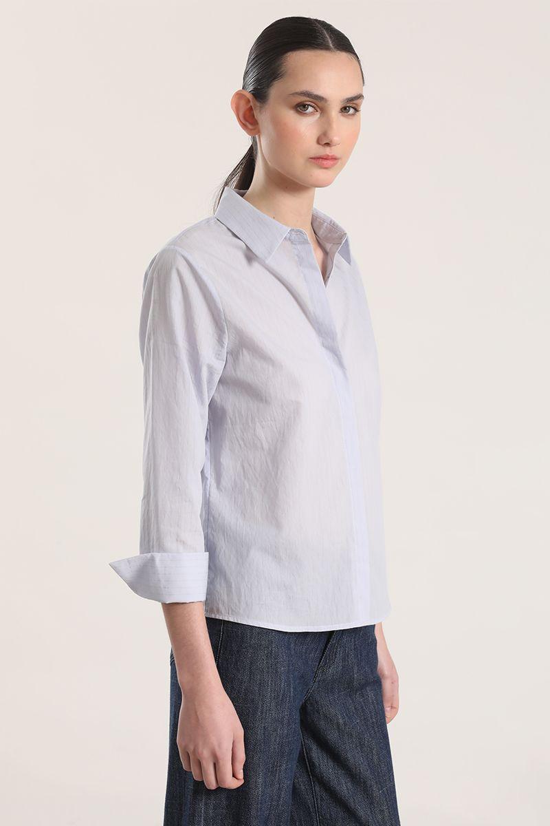 Camisa algodón liola mujer azul-3