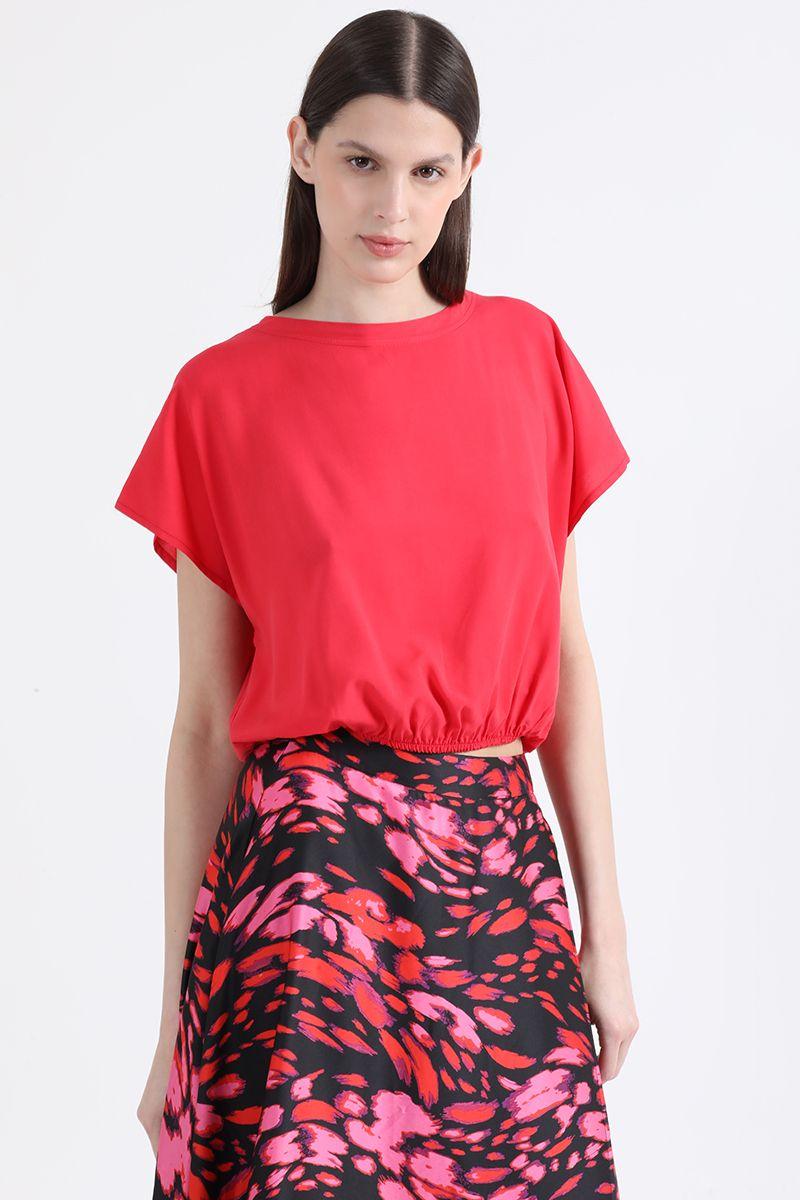 Top Ablusonado, Rojo, Colección Italia Liola-0
