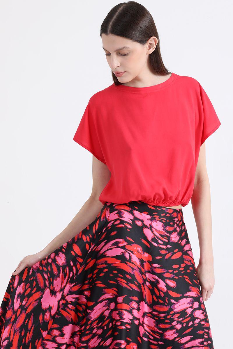 Top Ablusonado, Rojo, Colección Italia Liola-1