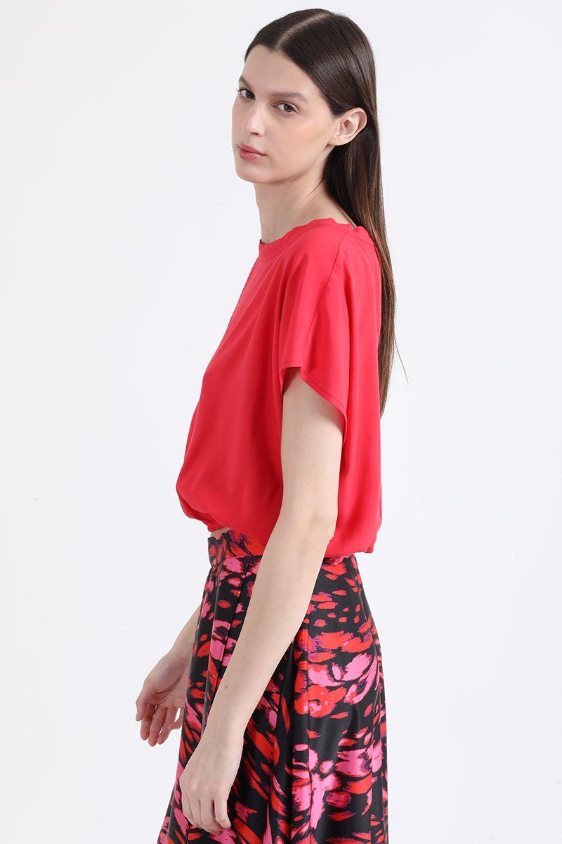 Top Ablusonado, Rojo, Colección Italia Liola-4