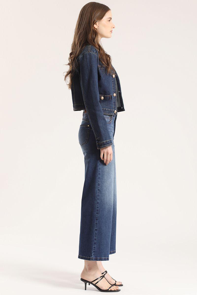 Jeans wide leg Liola mujer azul-1