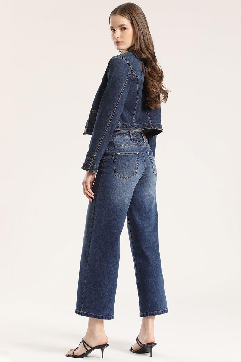Jeans wide leg Liola mujer azul-2