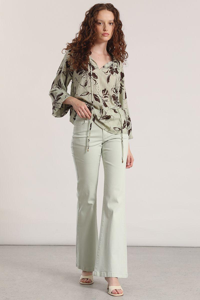 Blusa estampado floral liola mujer verde-5