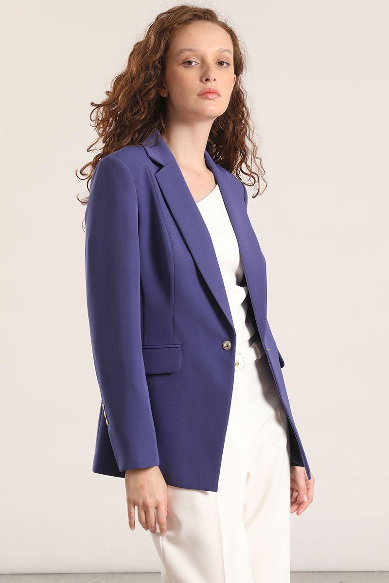 Blazer entallado clásico Liola mujer azul-1