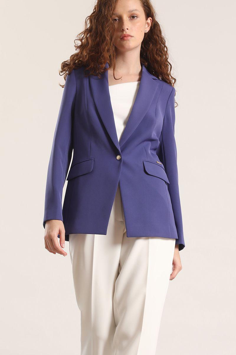 Blazer entallado clásico Liola mujer azul-4