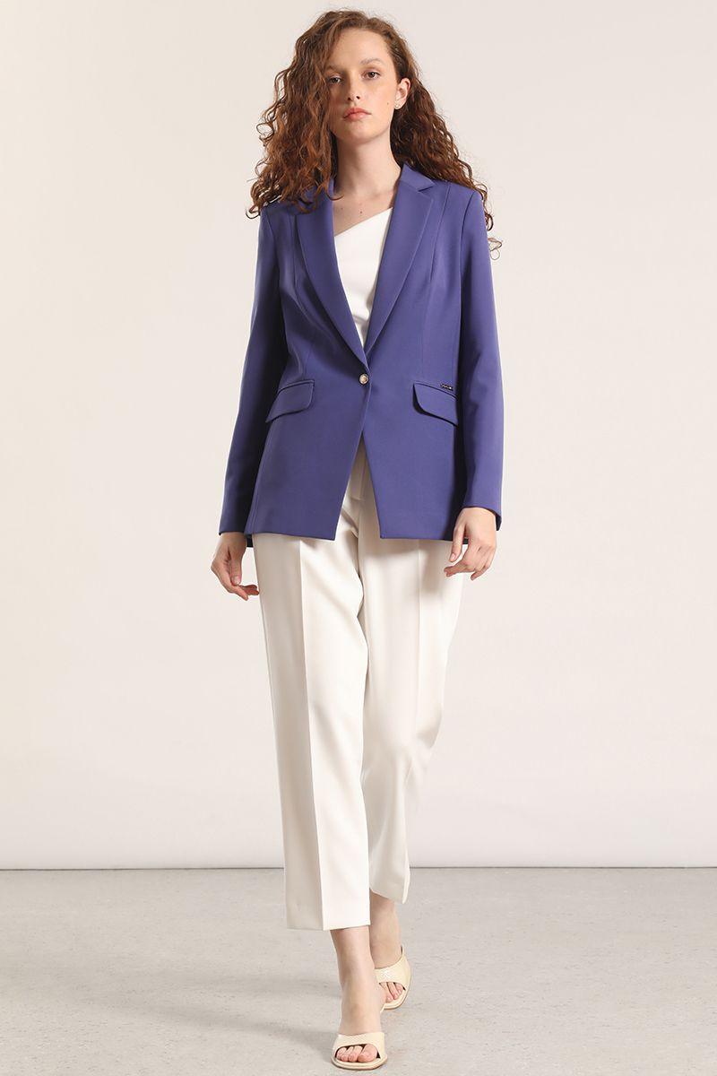 Blazer entallado clásico Liola mujer azul-5