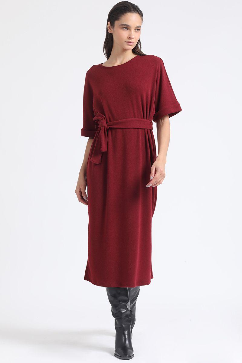 Vestido Maxi, Punto, Vino Liola-3