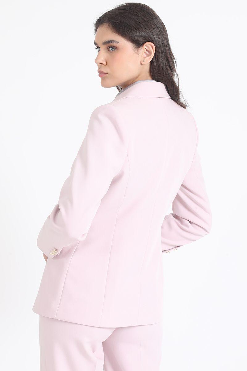 Blazer Basico Entallado, Rosa Liola-4