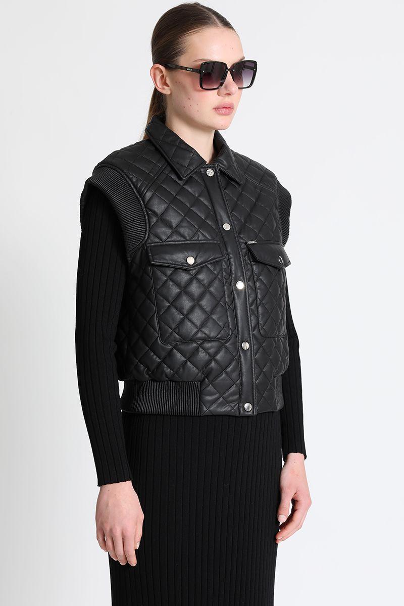 Chaqueta Tipo Bomber Negro Liola-0