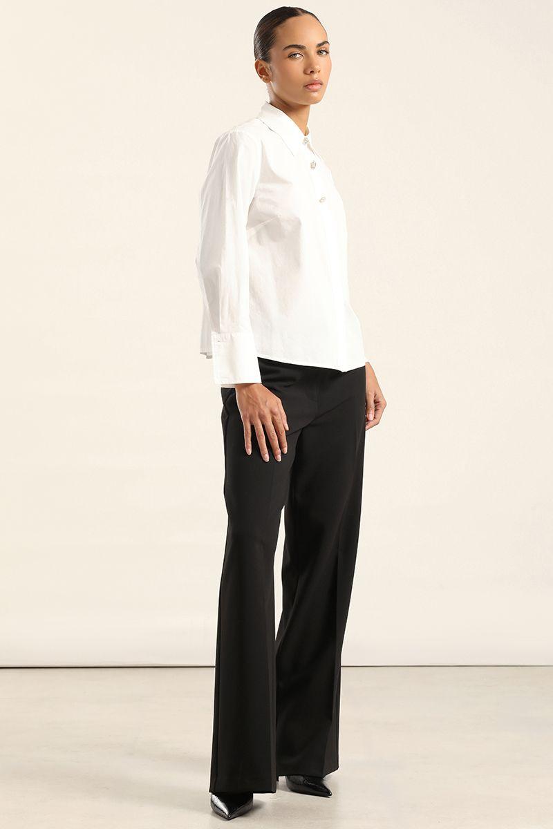 Camisa Algodon, Boton Joya, Crudo Liola-1