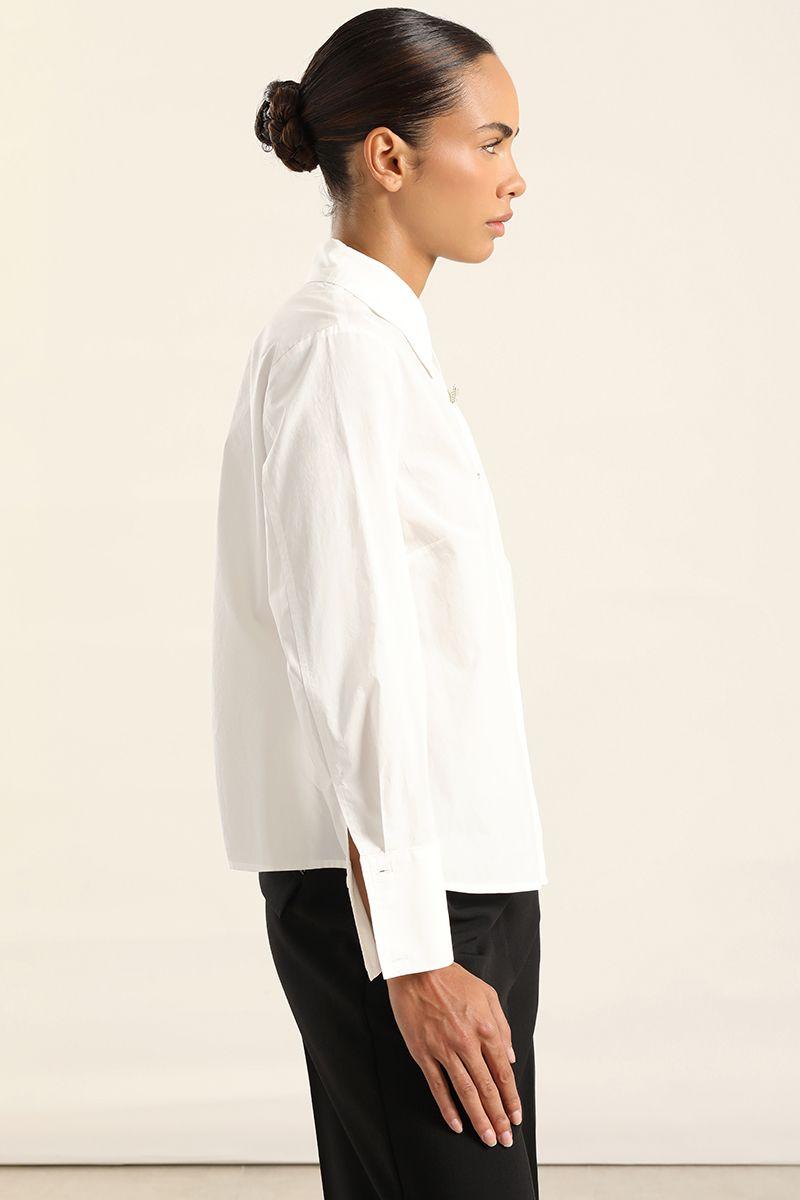 Camisa Algodon, Boton Joya, Crudo Liola-4