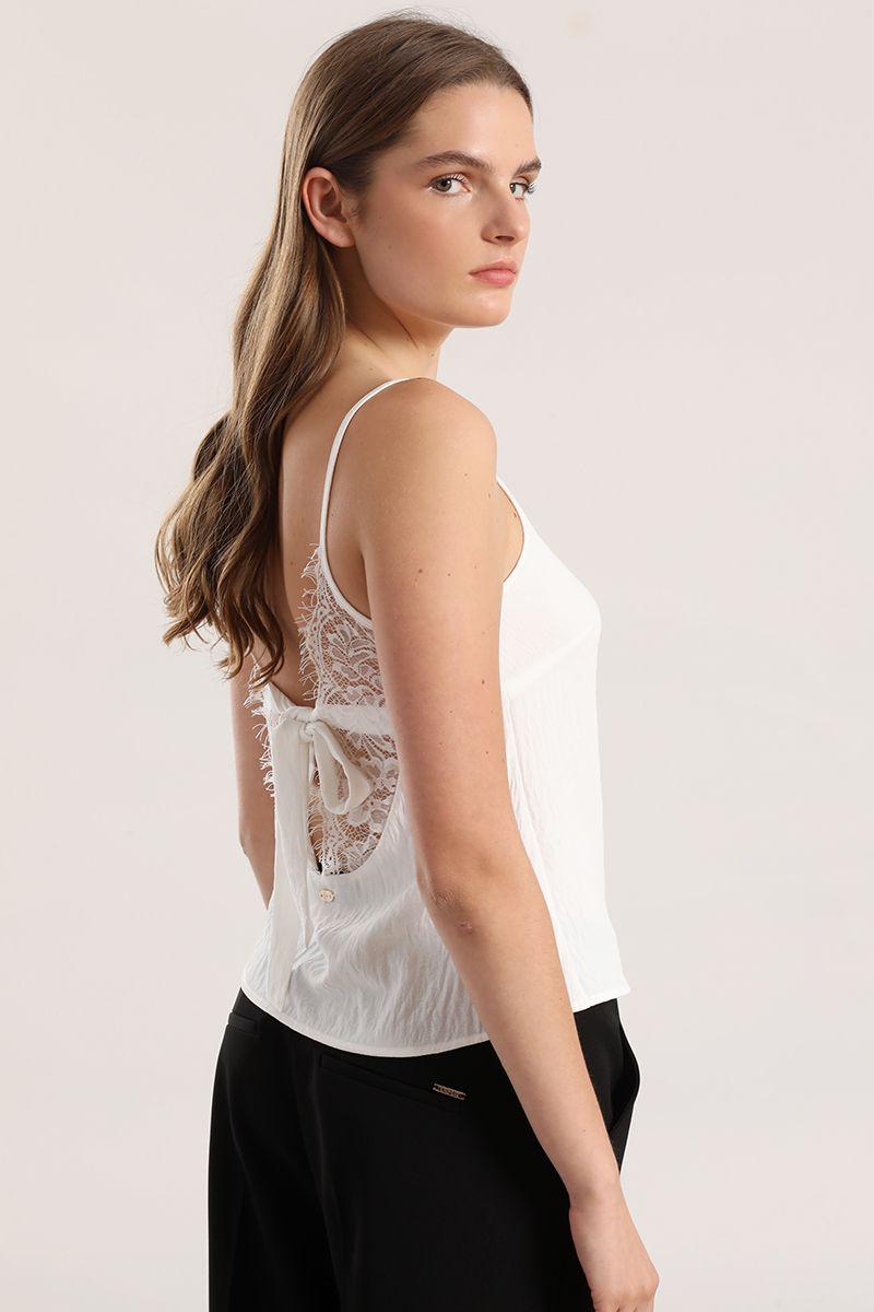 Top lencero lazo mujer Liola crudo-3