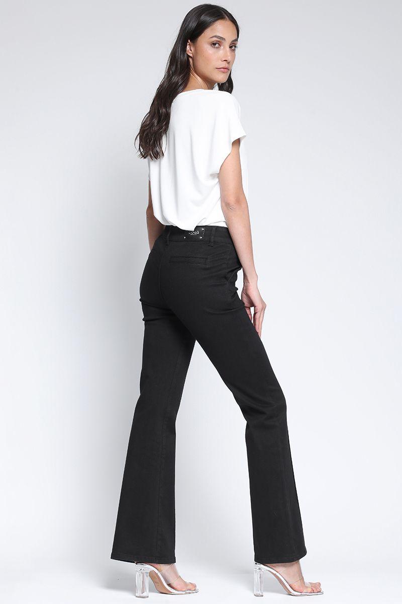 Jeans Bootcut Tiro Medio Negro Liola-2