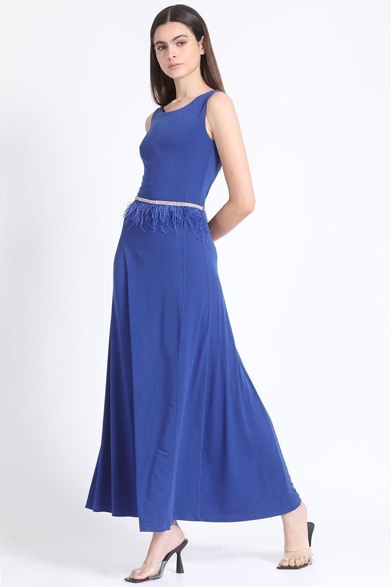 Vestido Maxi Azul Marino Liola-2