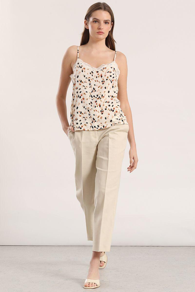 Top lencero estampado pintas Liola mujer crudo-2