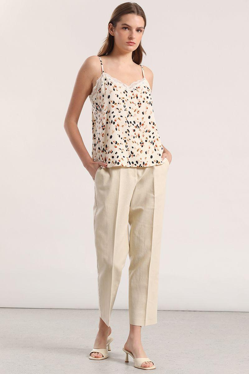 Top lencero estampado pintas Liola mujer crudo-5