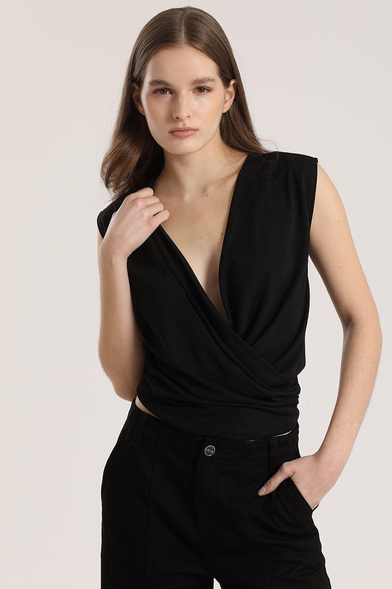 Top cruzado Liola mujer negro-3