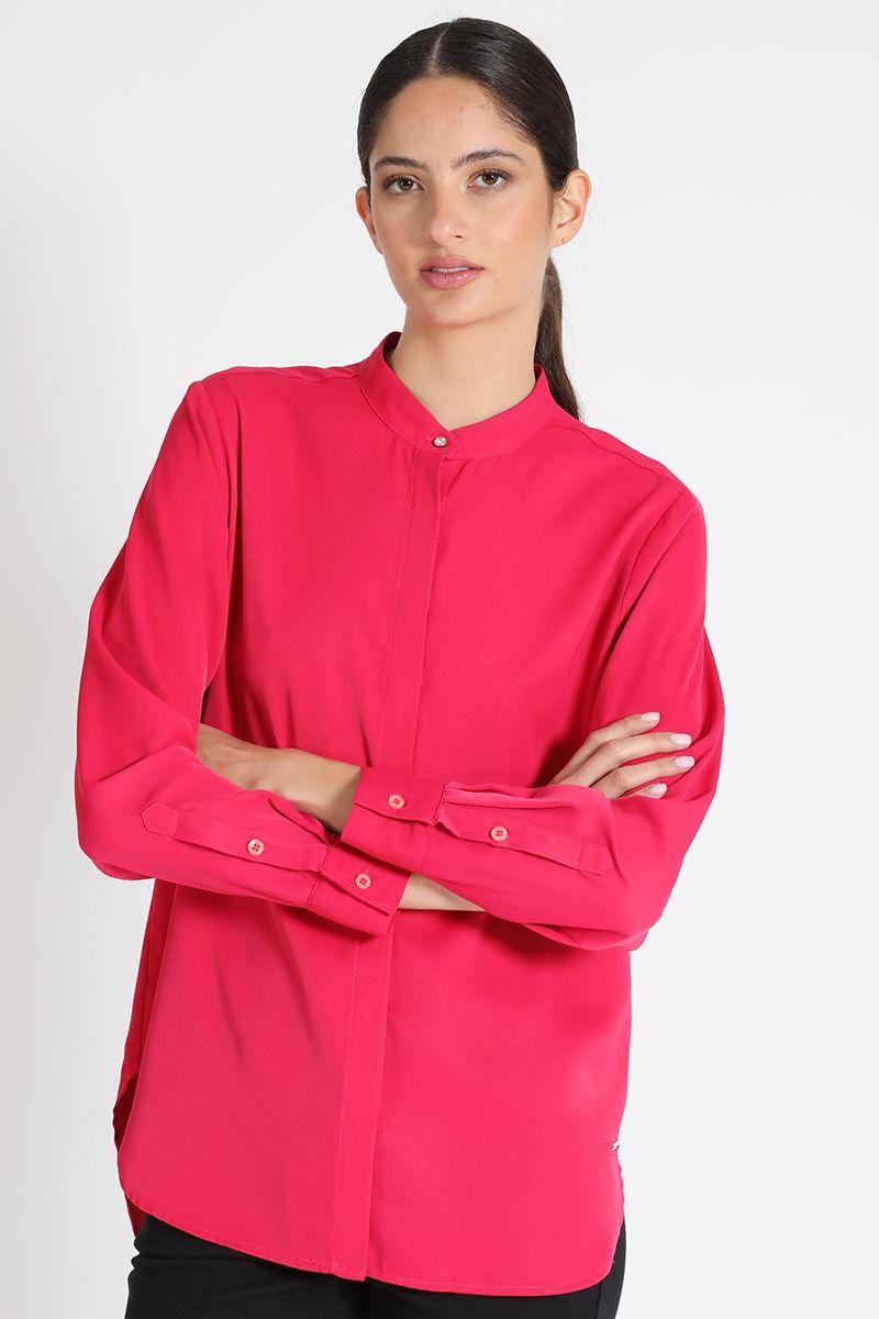 Blusa Cuello Mao Fucsia Liola-4