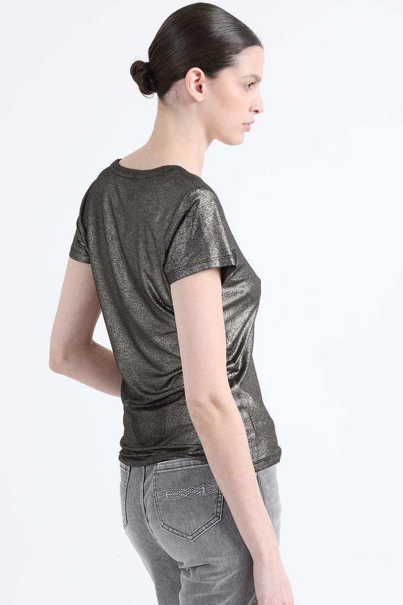 Polera Metalizada, Negro Liola-4