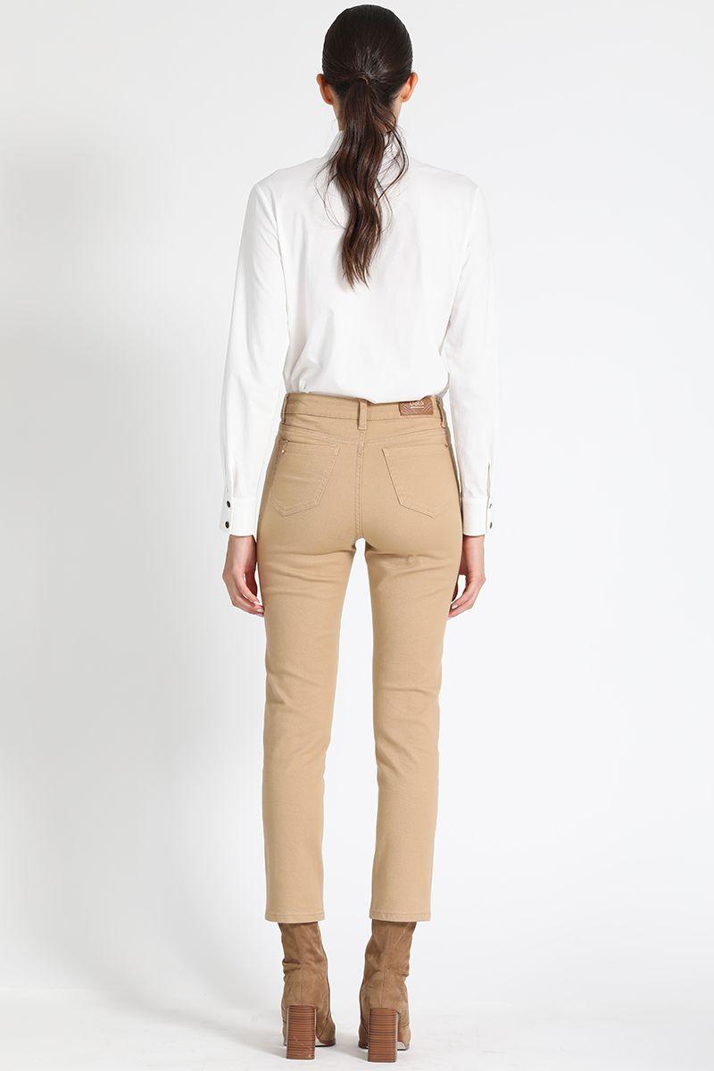 Jeans Slim Tiro Medio Camel Liola-1