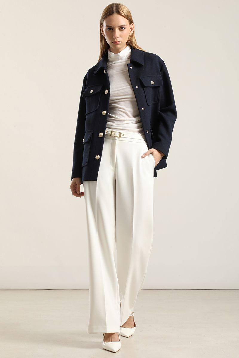 Top, cuello subido, crudo Liola-3