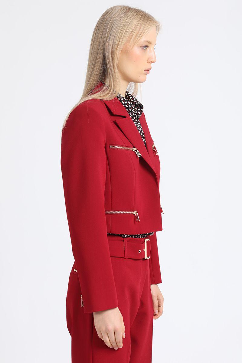 Blazer Crop Cierres Fantasia, Vino Liola-3