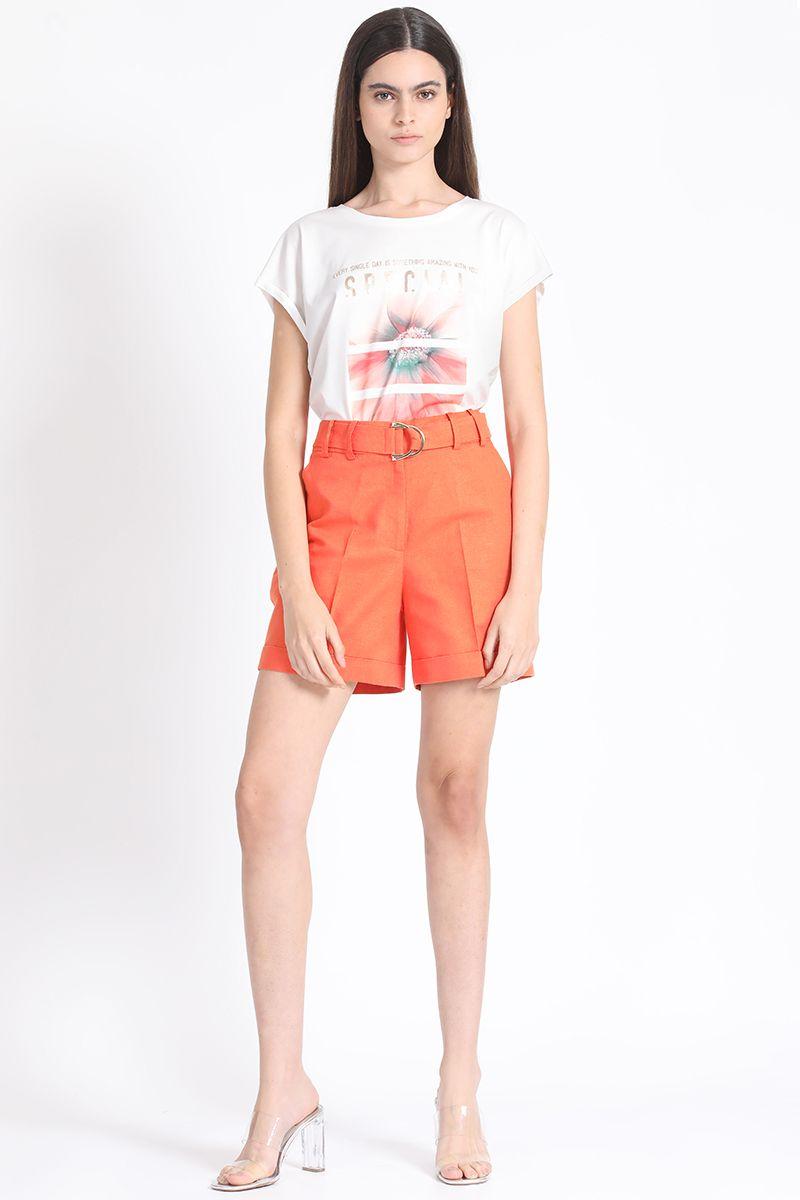 Short Con Cinturon Lino Algodón Oxido Liola-0