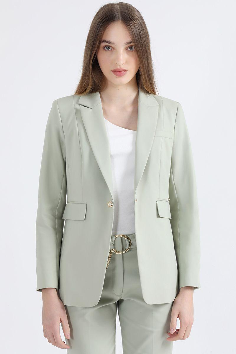 Blazer Entallado, Verde Liola-0