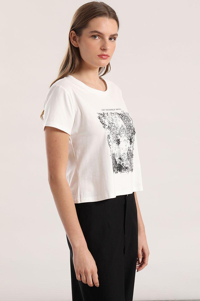 Polera estampado animal liola mujer crudo-4