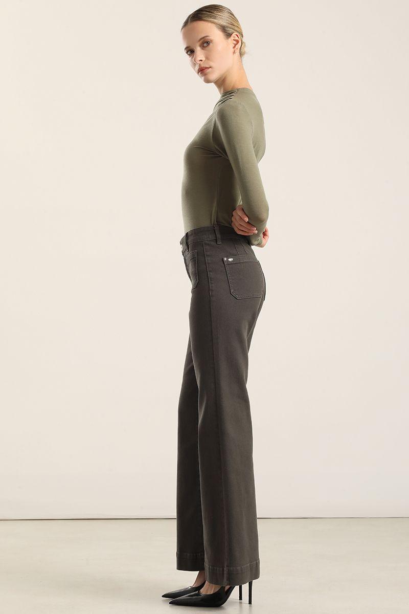 Jeans Color Palazzo, Militar Liola-4