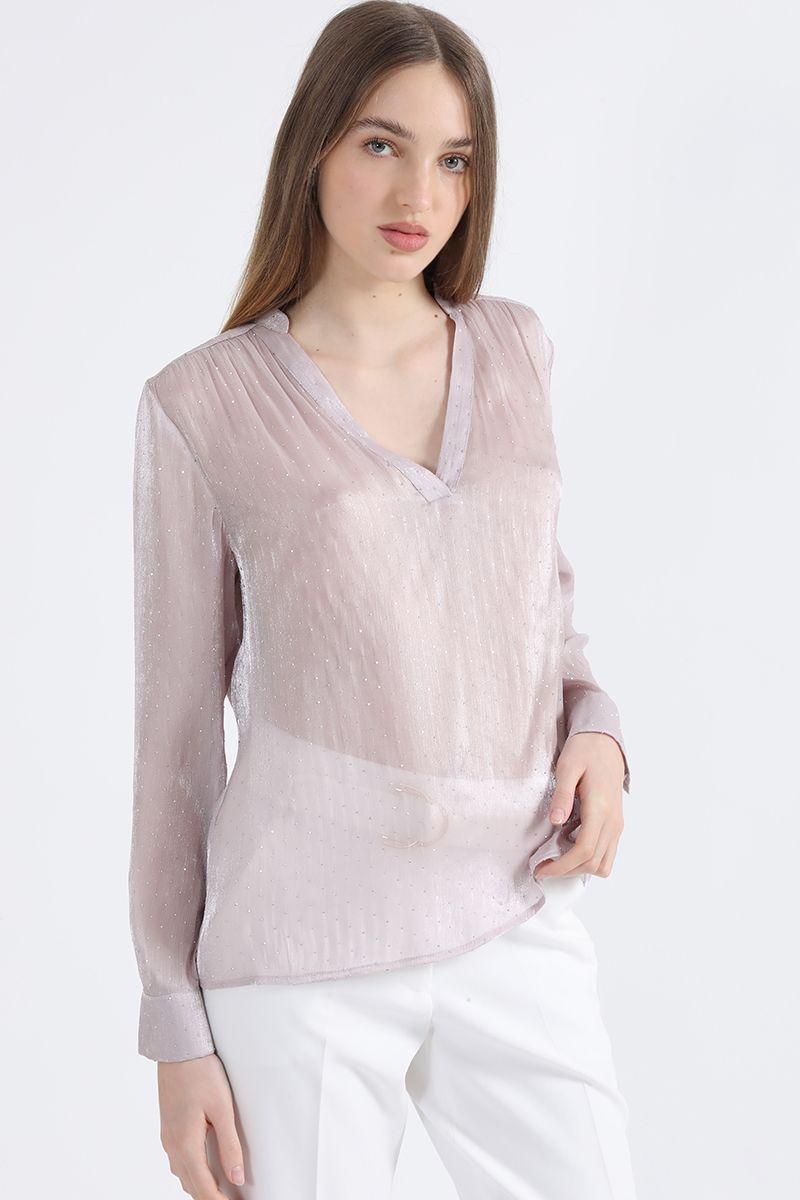 Blusa Fantasia Strass, Rosa Liola-0