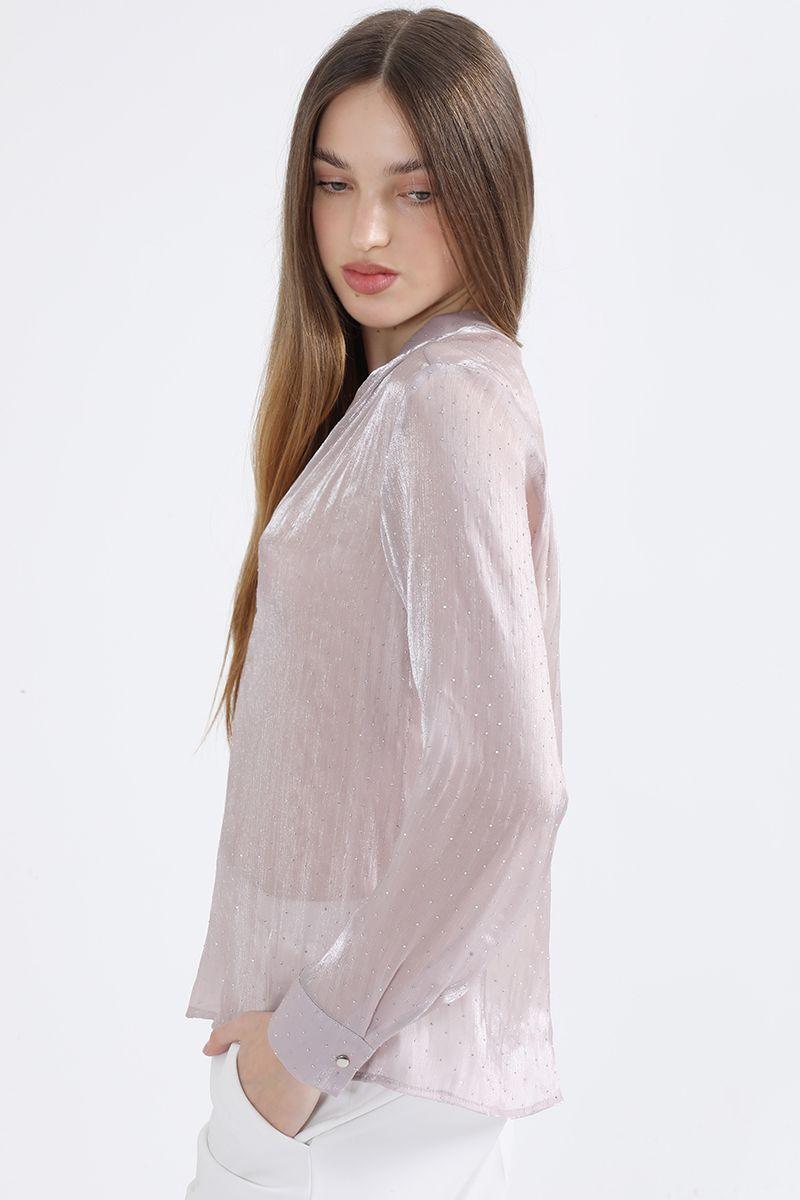 Blusa Fantasia Strass, Rosa Liola-4