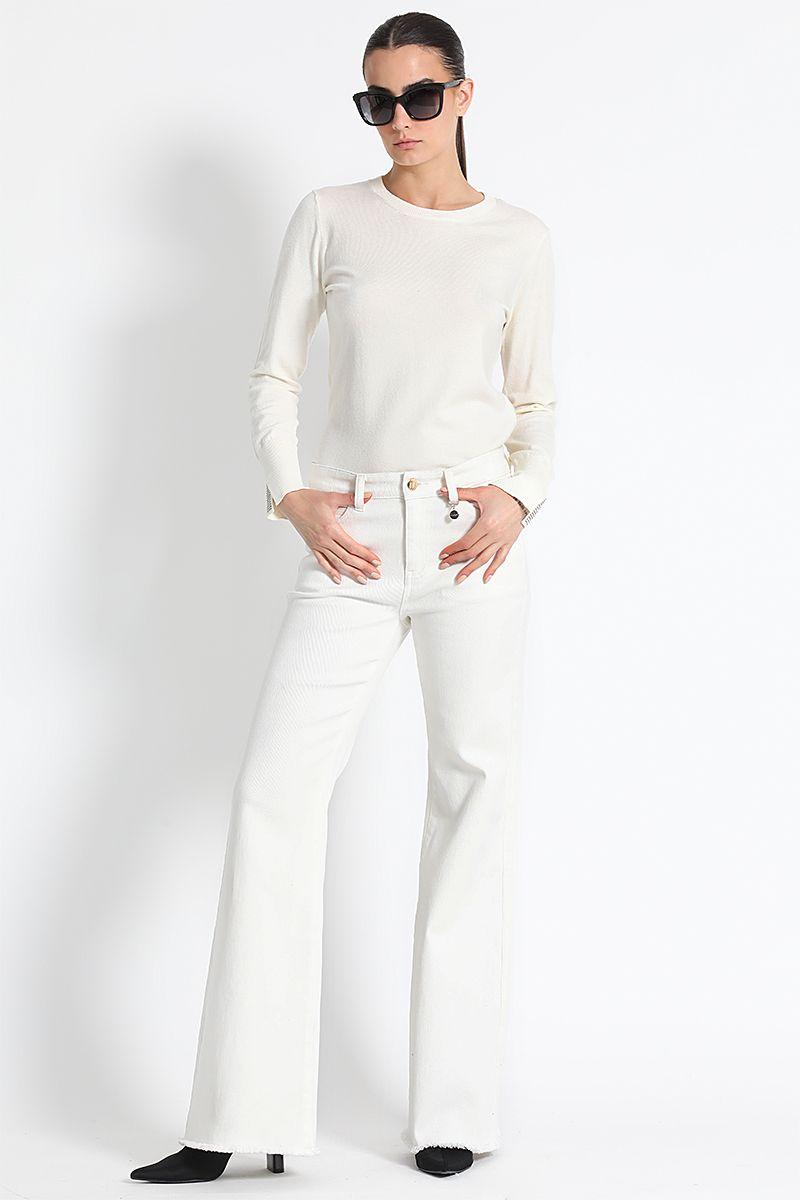 Jeans Flare Básico Crudo Liola-0
