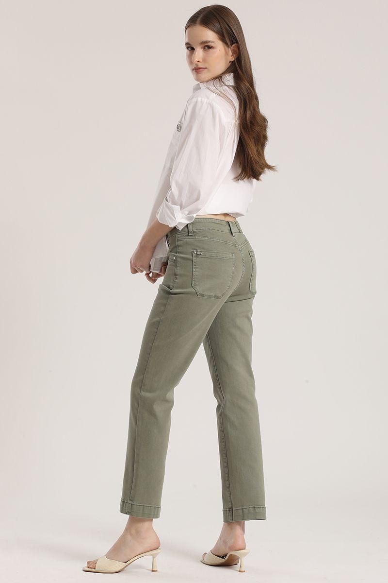 Jeans slim procesado Liola mujer militar-3