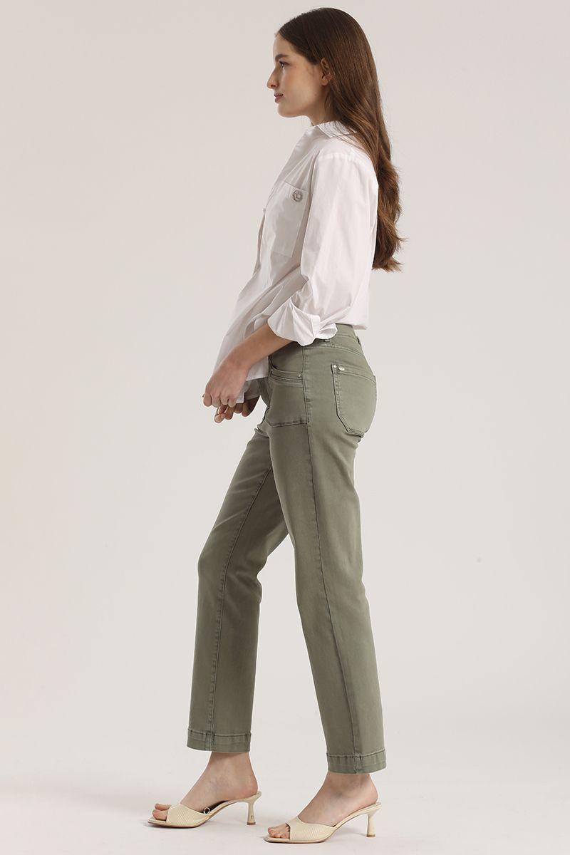 Jeans slim procesado Liola mujer militar-4