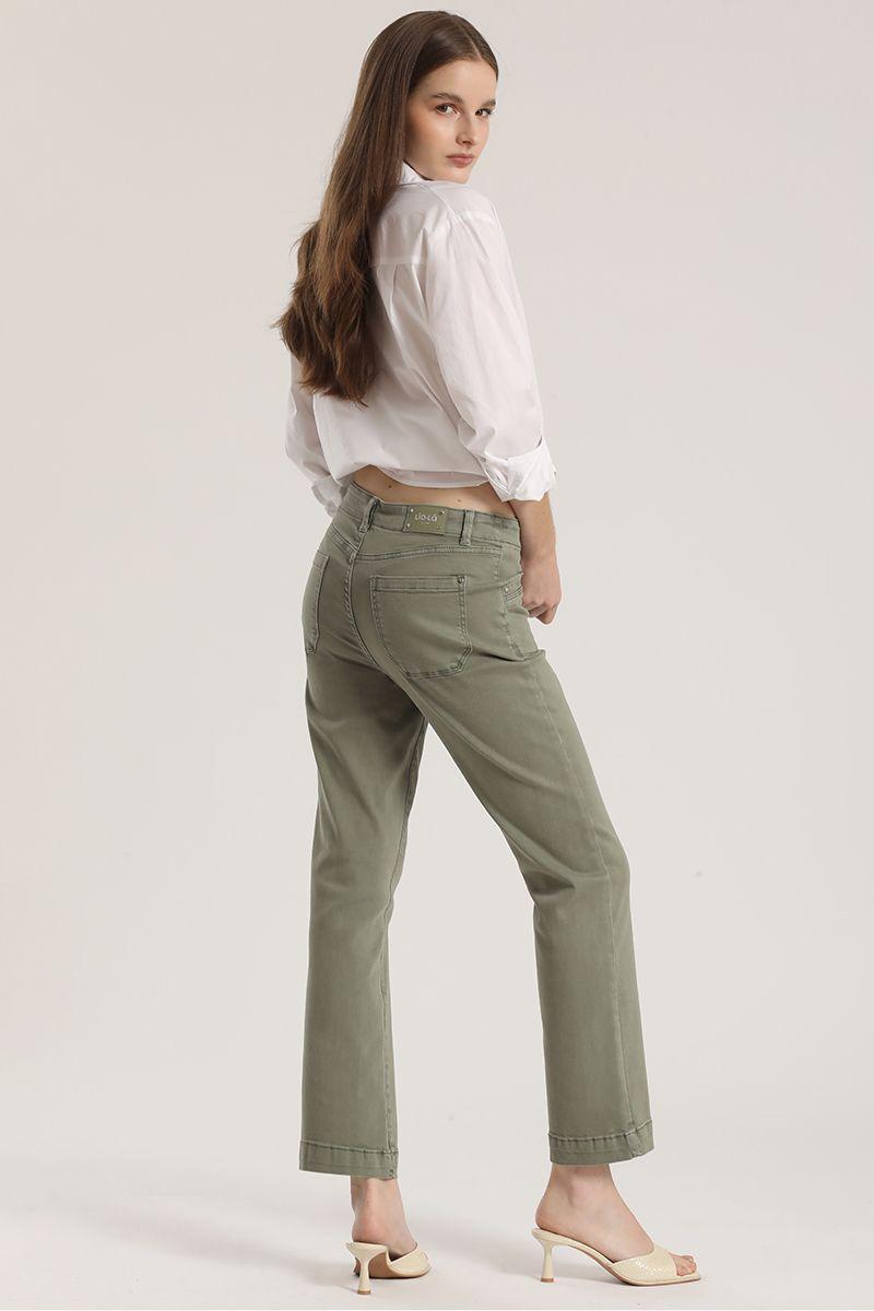 Jeans slim procesado Liola mujer militar-5