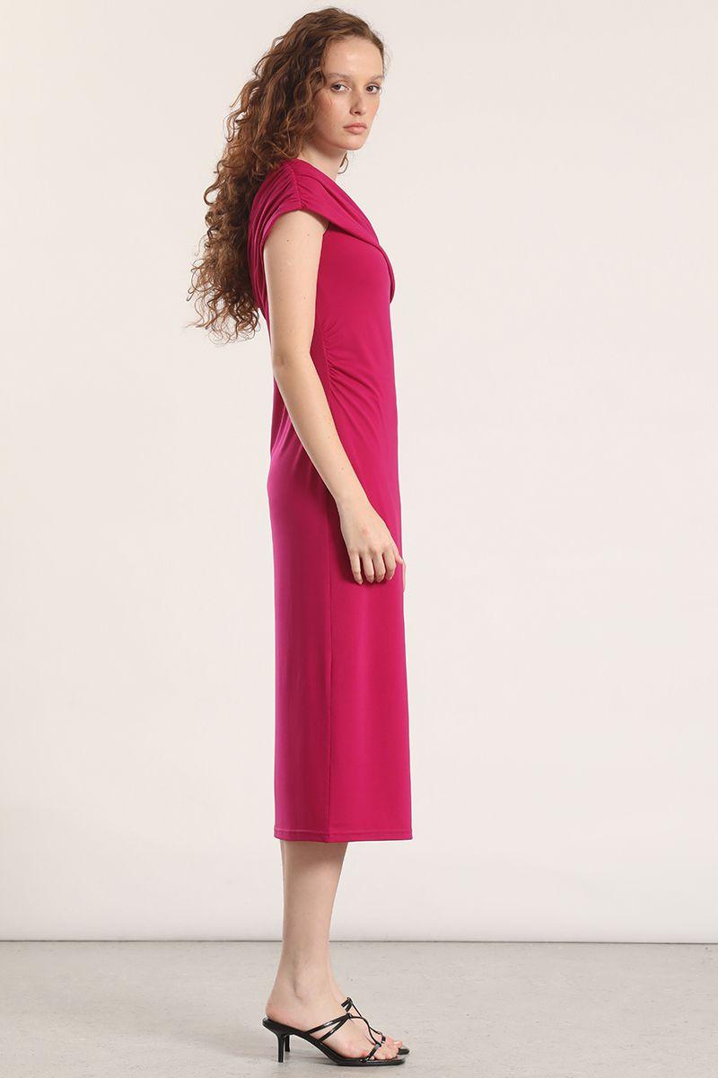 Vestido maxi un hombro Liola mujer violeta-4