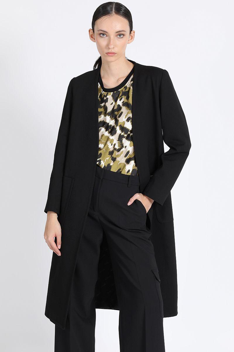 Abrigo Midi, Con Cinturon, Negro Liola-3